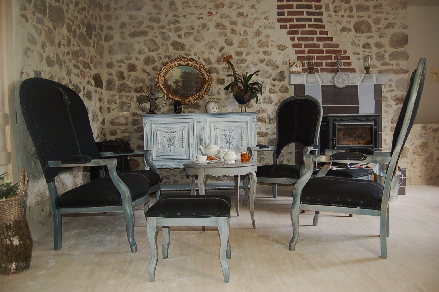 Transformation d'un salon Voltaire